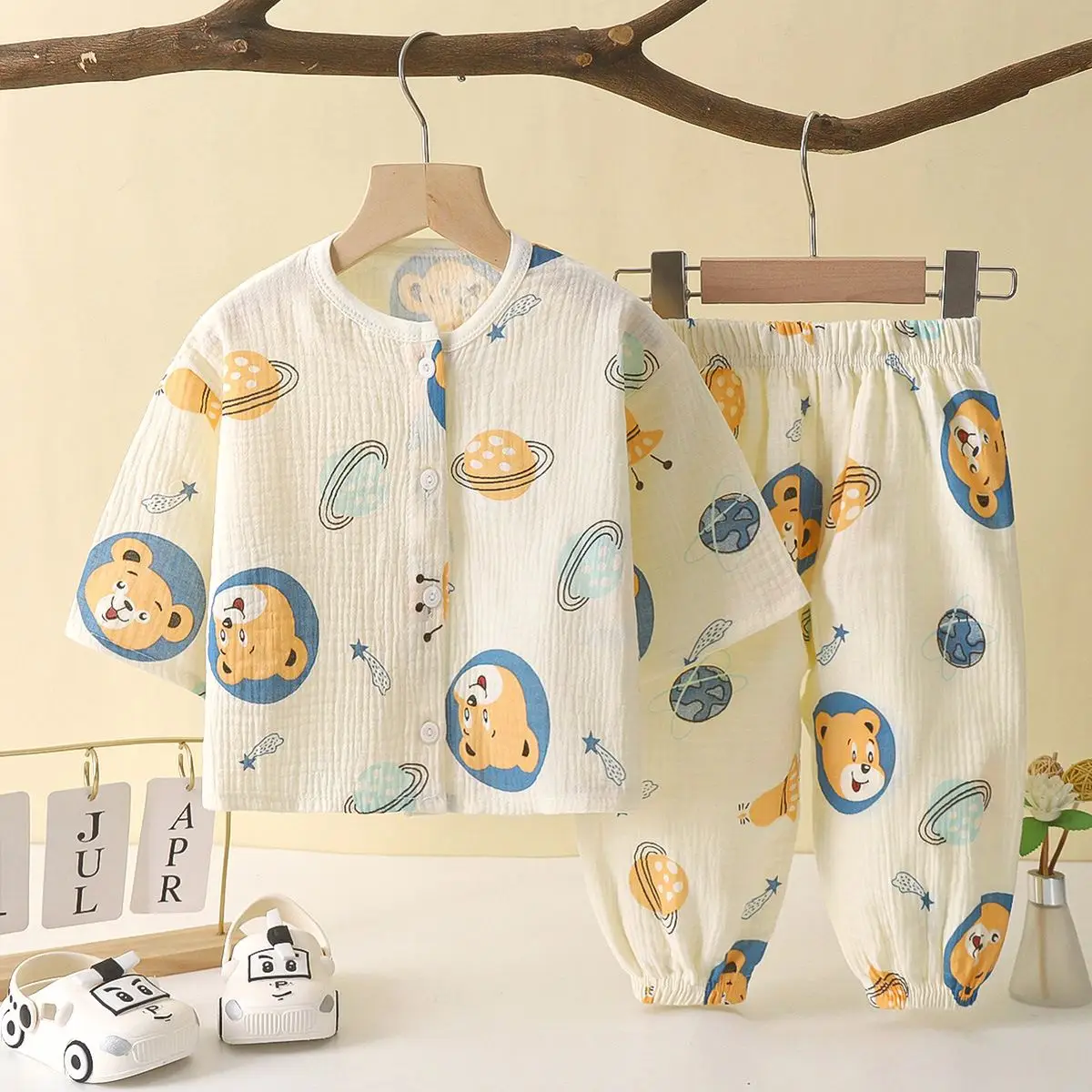 Toddler Boys Girls Set Muslin Baby Clothes Kids Clothing Pajamas Pieces  Sets