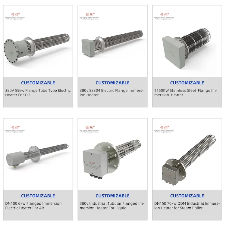 12kw Industrial Immersion Heater Industry Immersion Flange Heater Oil