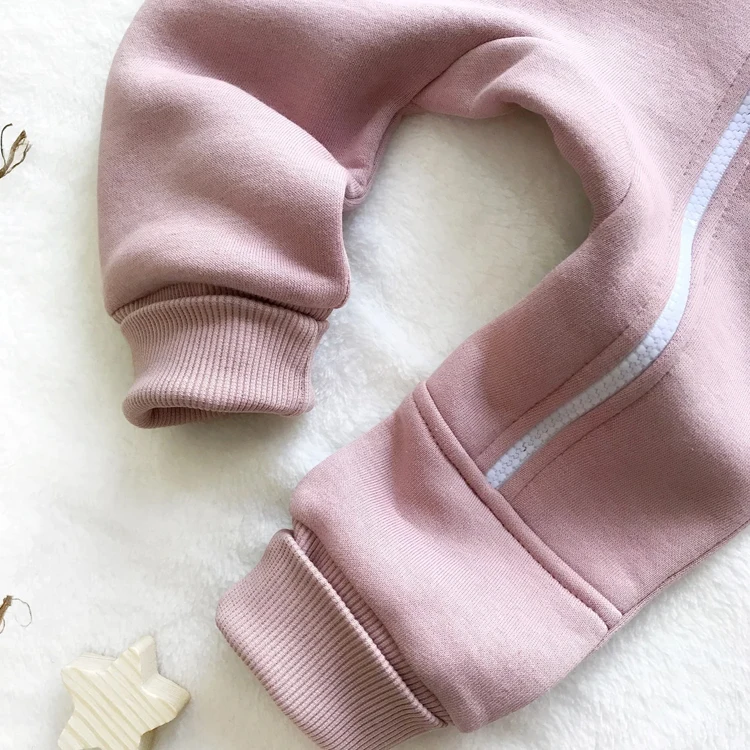 Infant Organic Cotton Hoodie Romper Toddler Zipper Baby Clothes Baby