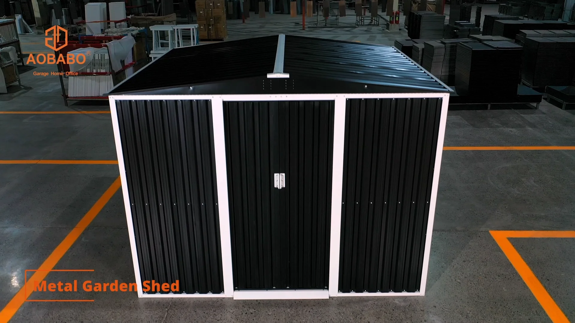 Outdoor Shed House With Doubleslidingdoor Metal Storage Garden Shed