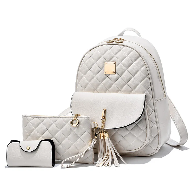 3333 Backpack Purse ,PU Leather Fashion Flap Quilted Backpack Handbag Amazon.com: Makes Backpack Purse for Women PU Leather Travel  main image 2
