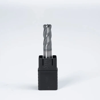 High Hardness Carbide End Mill 4-Flute 10MM Straight Shank with Corner Radius Precision OEM Customizable TiAlN+CrAln Coated