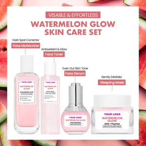 Revitalizing Vitamin E & Collagen Watermelon Hydrating Night Glow Set Deep Moisturizing & Anti-Aging Skin Care Routine