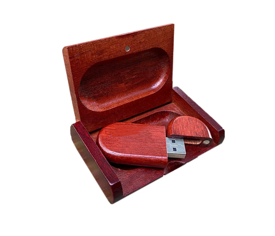 USB-накопитель из ореховой древесины с деревянными коробками индивидуальный логотип деревянные USB-накопители для свадебных