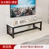 Low-profile single-layer 100mm white marble + black frame