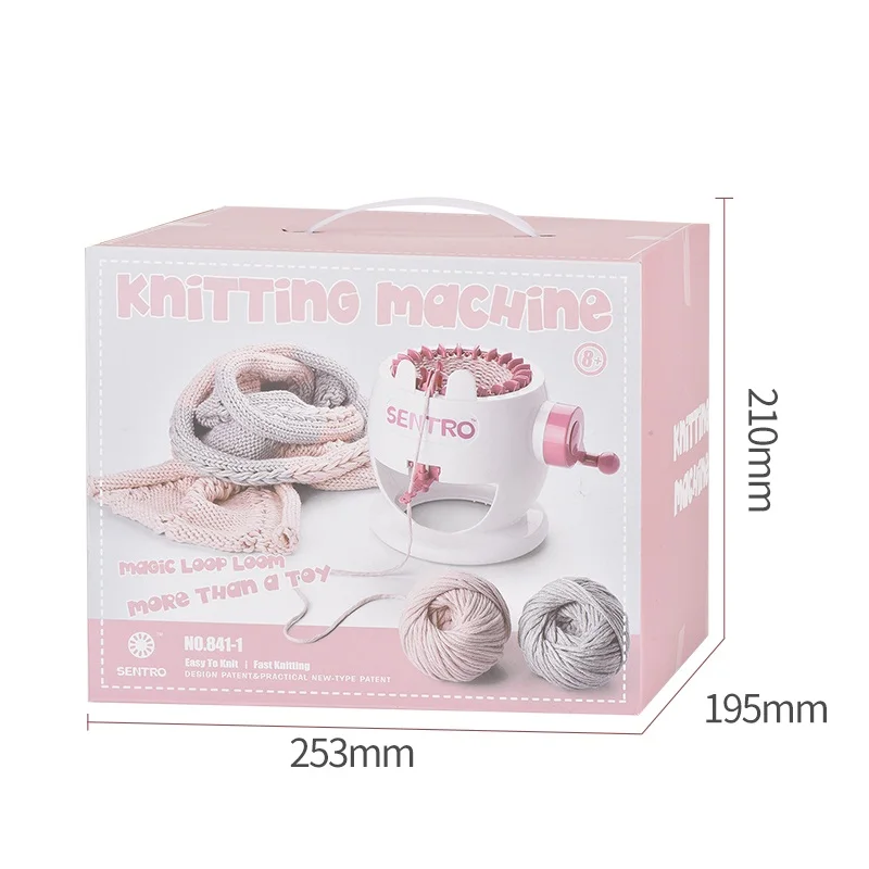 Sentro Smart Weaver Knitting Kit Machine 22 Needles Hand Shake DIY Wool Hat Knitting Machine Toy Girl House for Kids