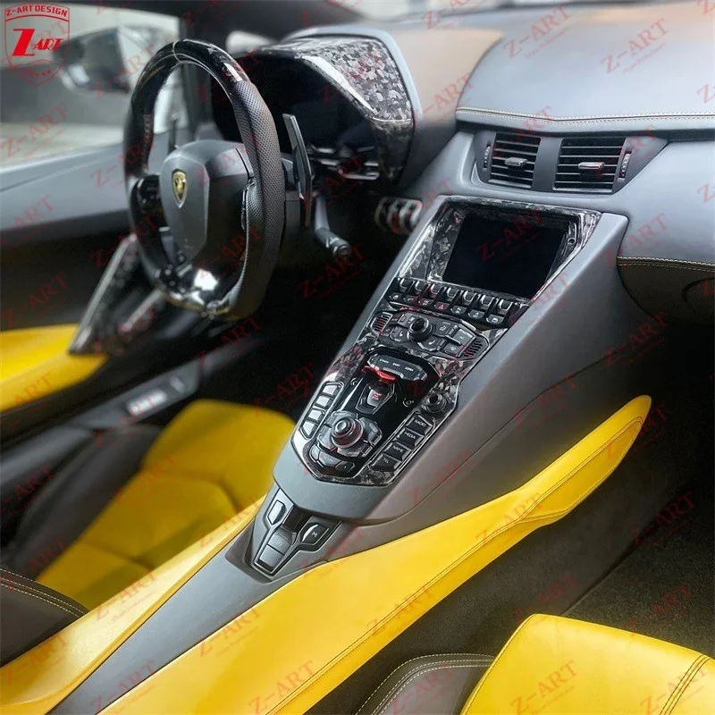 Z-ART Dry Carbon Fiber Interior Parts for Aventador