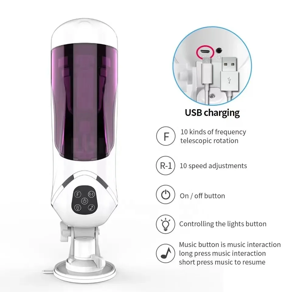 best vibrating electric toothbrush Male Masturbator Cup with 8 Thrusting and Rotating Modes main image 0