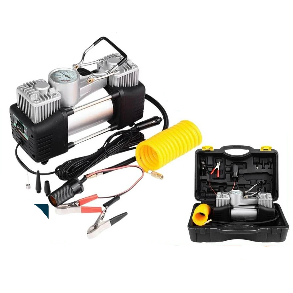電動水中ポンプ 12V 150psiポータブルカーエアコンプレッサータイヤ