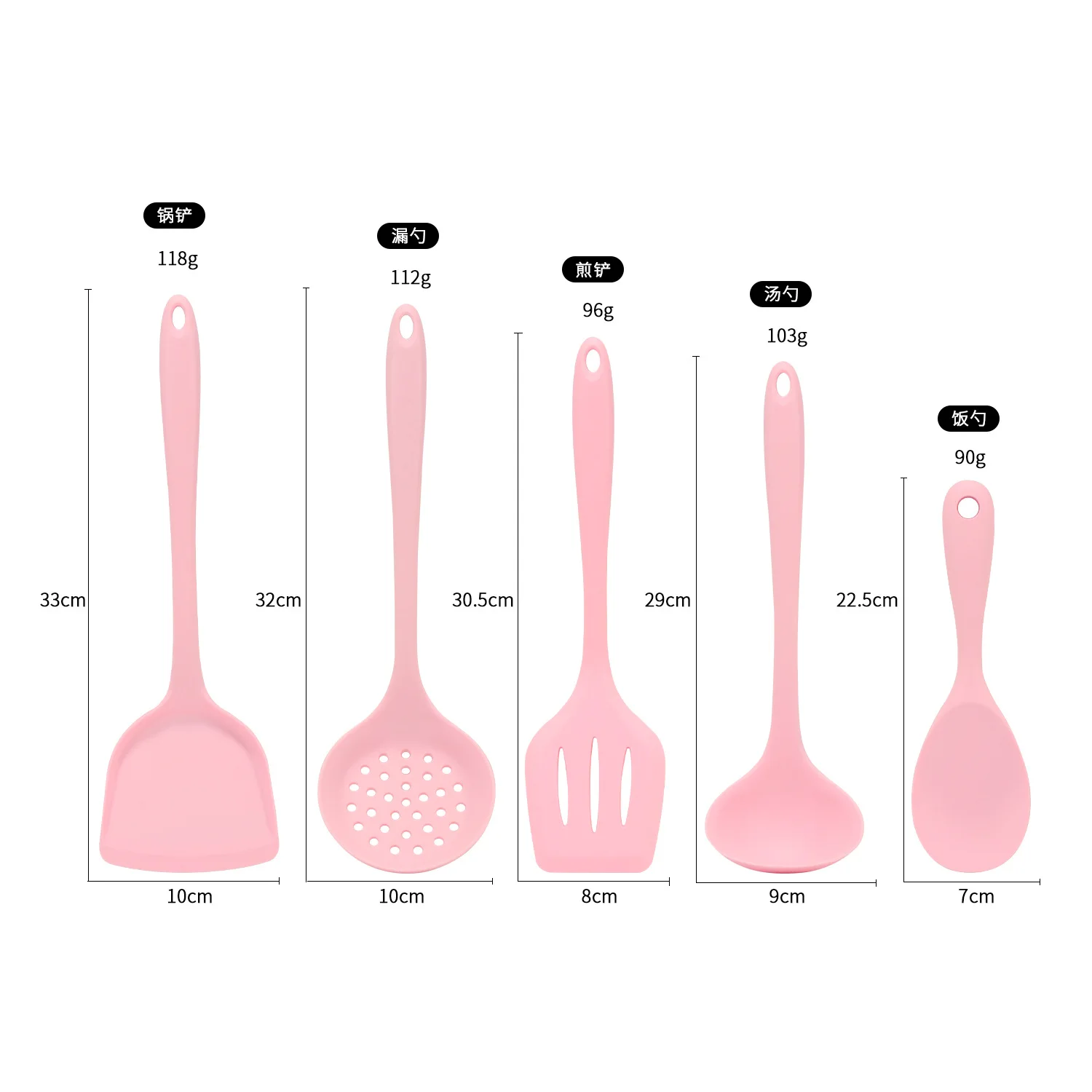 Wholesale Pink all-inclusive Silicone Kitchen Utensils 5-piece Set Heat  Resistant Spatula Non-stick Cooking Tools Utensil Set For Cooking From  m.