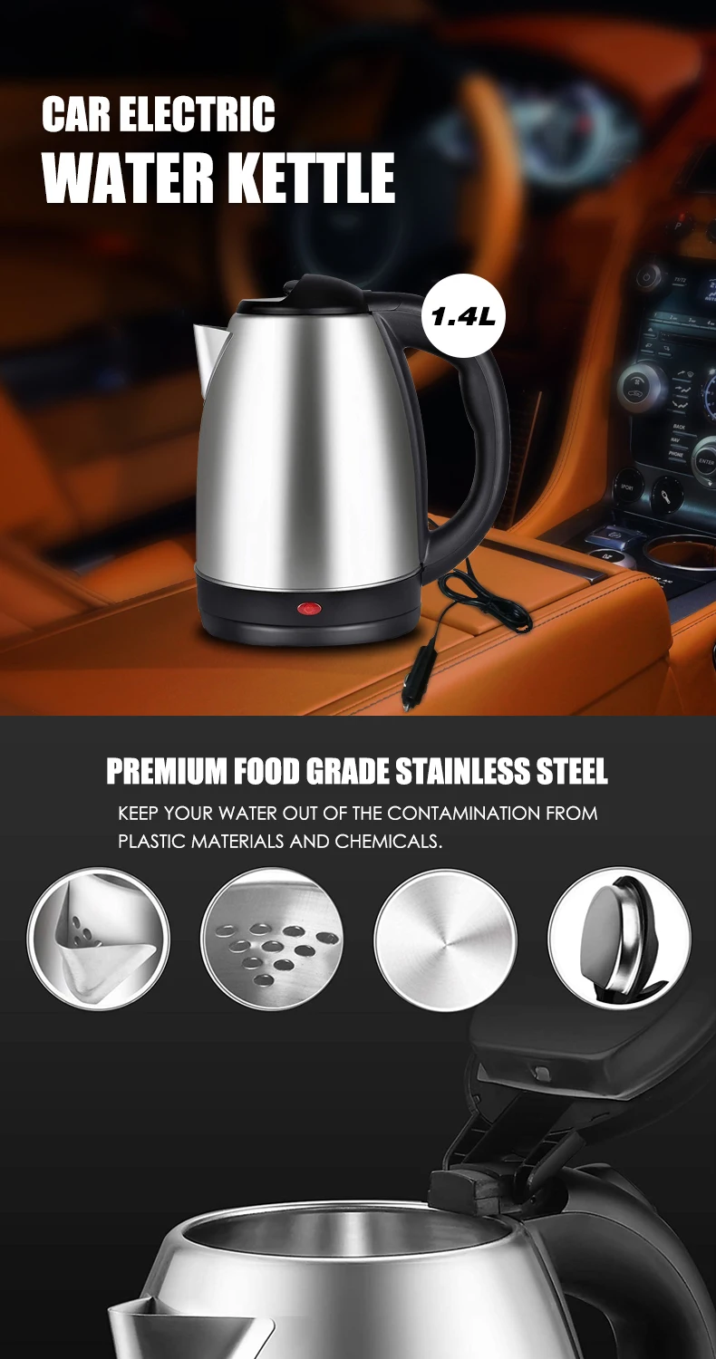 12v/24v Car Electric Water Kettle Buy Car Water Kettle,12v Kettle,Car