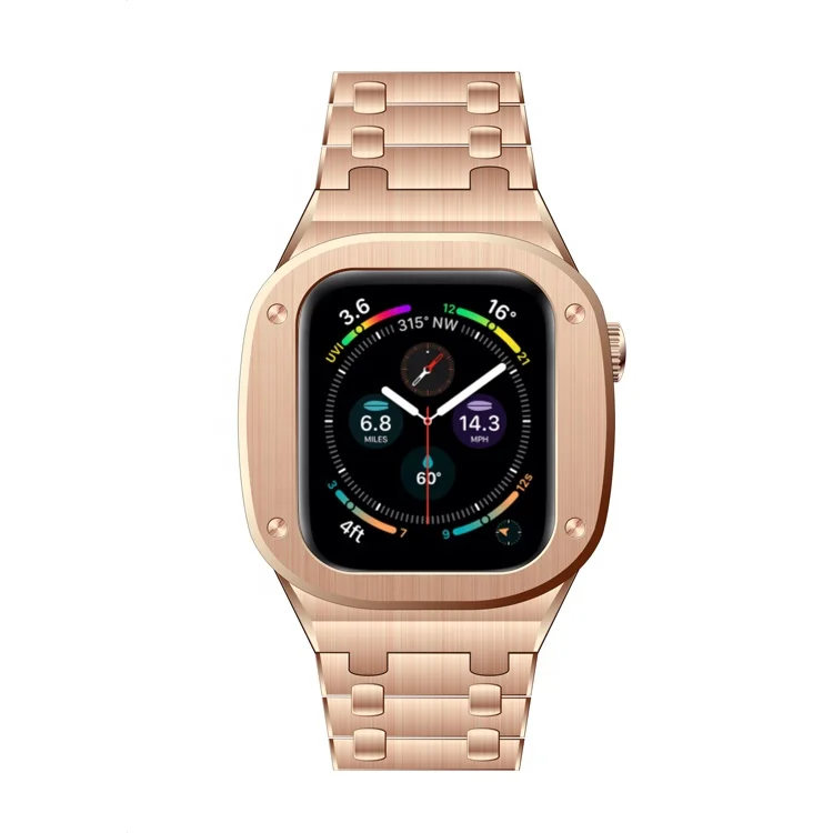 Силиконовый чехол для Apple Watch Iwatch премиум-класса из нержавеющей стали с логотипом на заказ