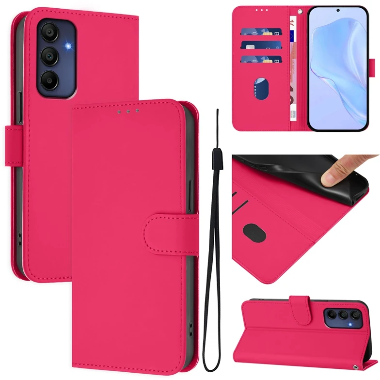 Colorful PU Wallet Leather Case for Samsung Galaxy S25 Plus S24 Ultra S23 FE M35 5G A16 A06 A15 A14 A13 A12 A07 A17 Stand Cover