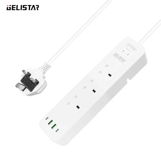 Hot Selling UK Power Strip With USB Ports Extension Socket US UK EU Plug 3 Ways