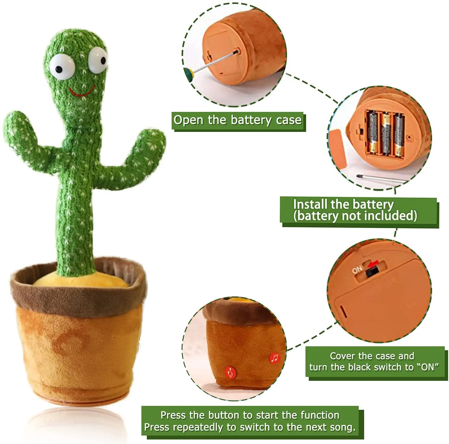Hot Sales Dancer Cactus Cute Soft Stuffed Toy Electronic Shake Dancing Cactus  Bailarin Plush Toys| Alibaba.com