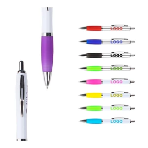 Wholesale Custom Printed Black Ink Smooth Plastic OEM Customizable Ballpoint Pens with Custom Logo for School Office