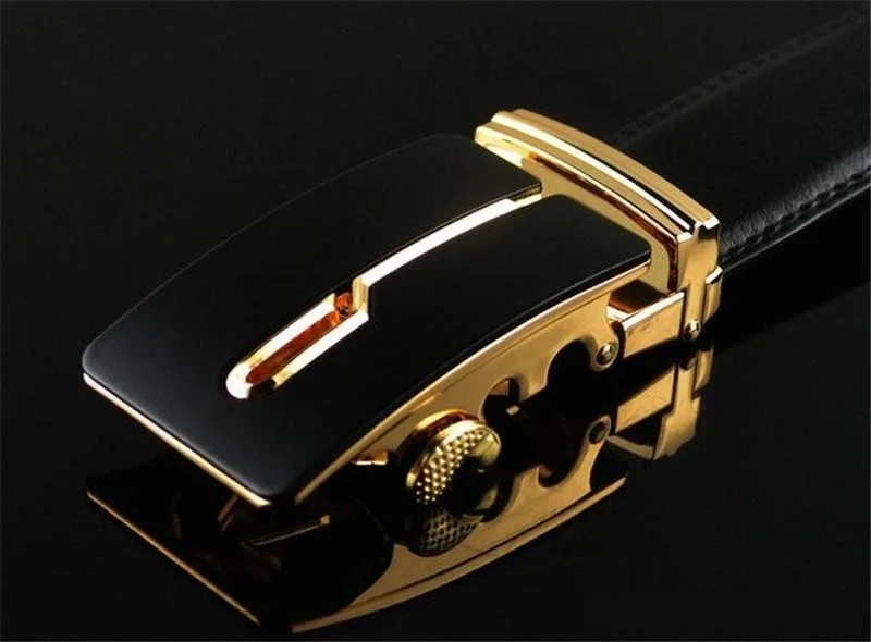 Luxury Genuine Leather Male Belts with Automatic Buckle | Vintage Style for Daily Business Use | 2 Colors Available Luxury Genuine Leather Male Belts with Automatic Buckle | Vintage Style for Daily Business Use | 2 Colors Available