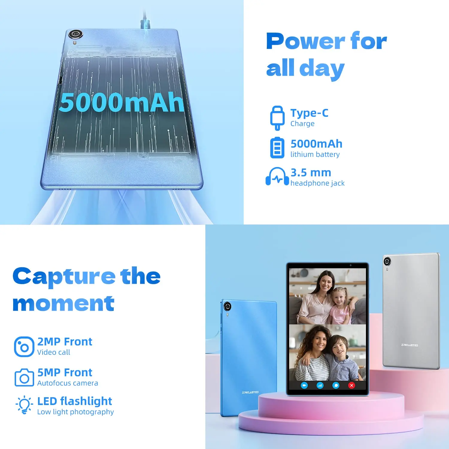 Teclast P25T 10.1'' Tablet PC - Android 12, 4GB RAM, Dual Cameras