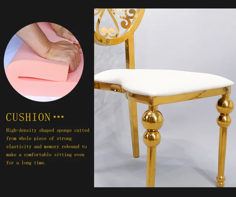 stainless steel chaise dining metal chair