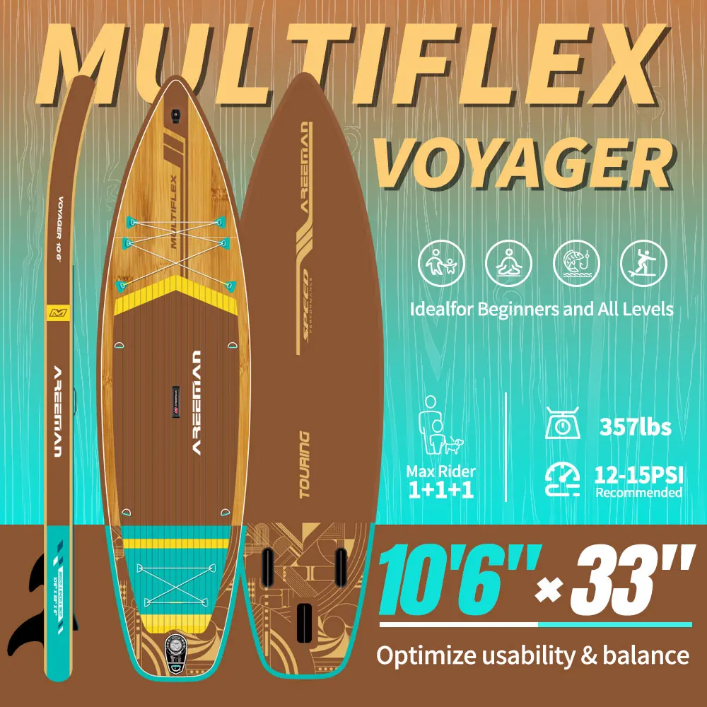 SUP Boards Customized 305cm/320cm/335cm Wood Texture PVC Stand Paddle Boards Custom Made Wholesale Cheap SUP