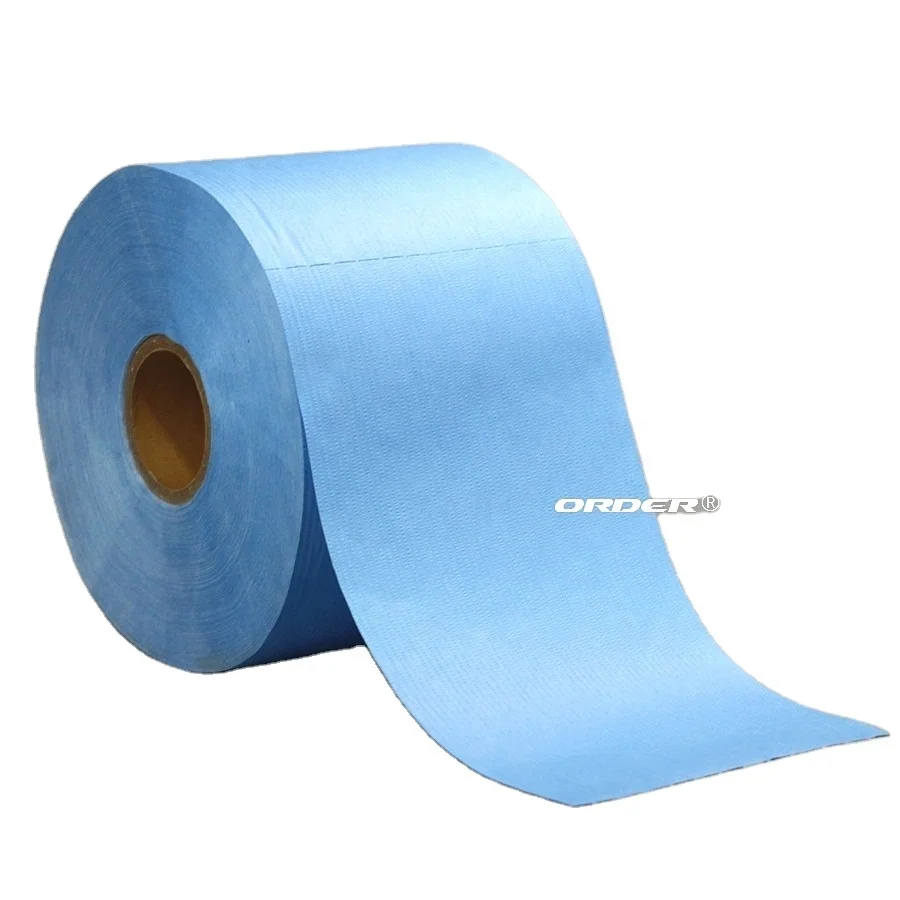Low cost for daily use Creped cellulose pet laminated spunlace nonwoven material jumbo roll cleaning wipes