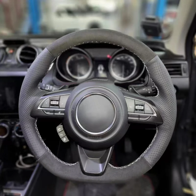 Coprivolante per auto fai da te in pelle microfibra personalizzata 100% adatto per accessori interni auto Suzuki Swift Alto Tianyu  34