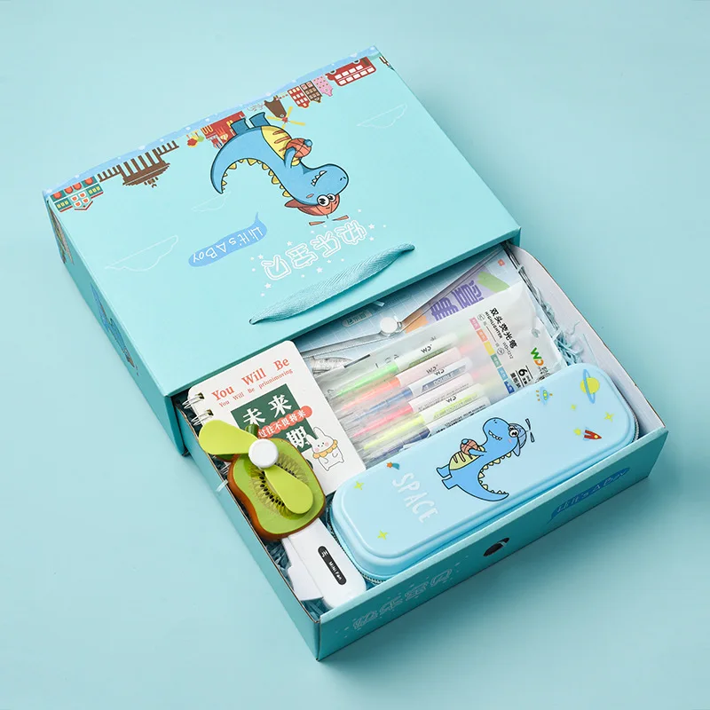 Children's Kindergarten School Supplies Cartoon Gift Box Students Boys Girls Stationery Set