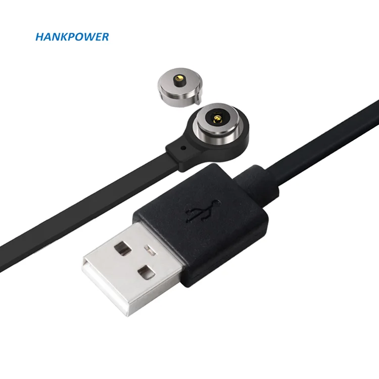 High Quality 2pin Waterproof Magnetic Suction Connector Flat USB  Magnetic Charging Cable