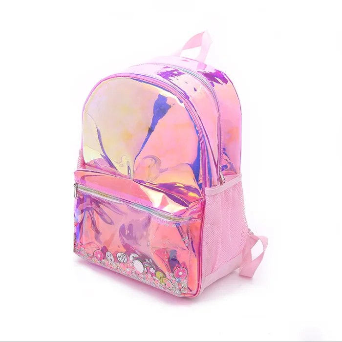 rains pink holographic backpack Go Puffed Backpack Rains Mini Backpack