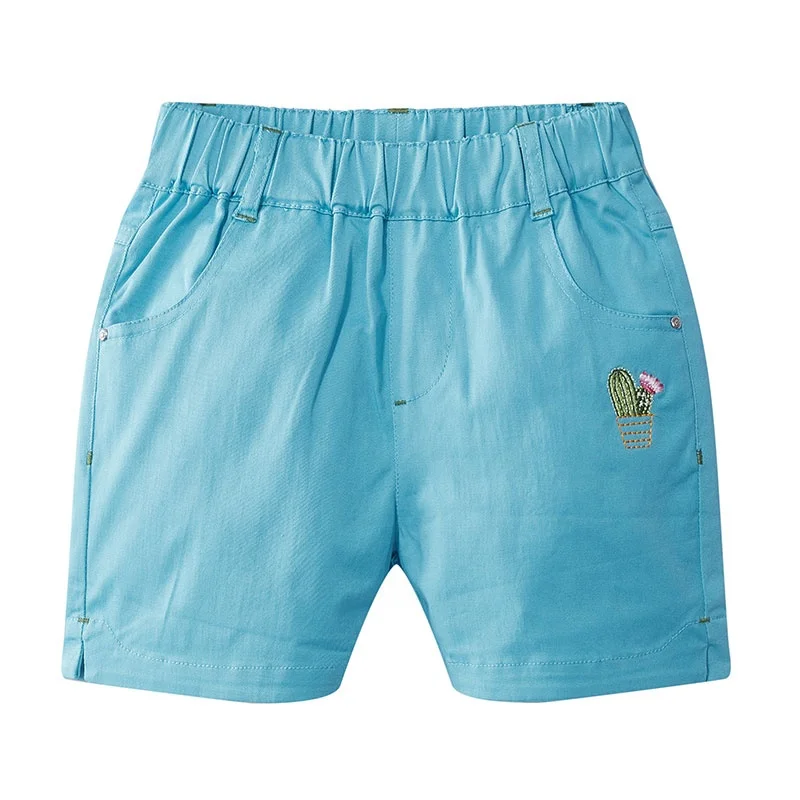 Gabby Loop Kids Summer Girls Plain Twill Shorts For Children  Kids Cotton Stretch Shorts