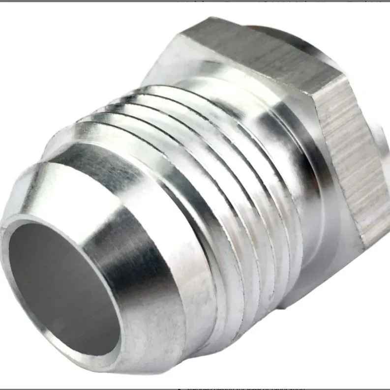 Weld on Bung 10AN Male Hose End Nipple Weldable Aluminum JIC 10 AN 7/8-14 Flare Thread Fuel Oil Adapter Fitting Pack of 2 