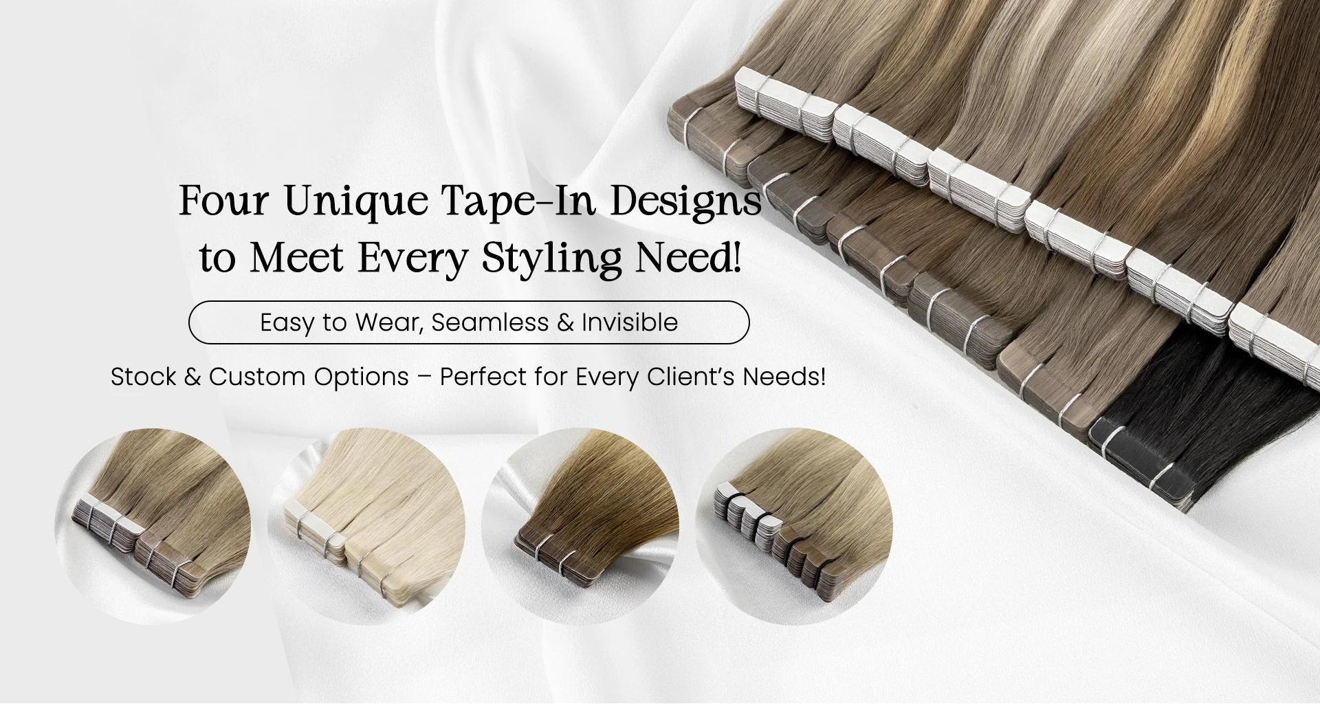 product leshine double drawn tape hair extensions cuticle aligned tape in extensions raw hair-1