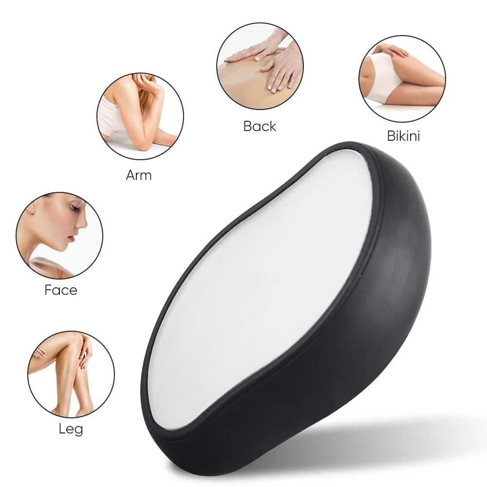 Эпилятор для удаления волос со стеклянным ластиком, эпилятор, Экологически чистая бритва, бесплатный образец, безболезненный, Кристальный, с пользовательским логотипом, Водонепроницаемый Abs + стекло