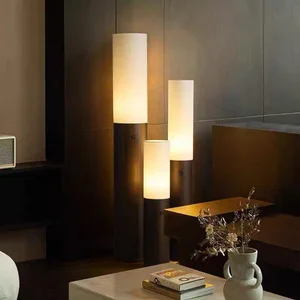 Modern Luxury Living Room Lamp Simple Solid Wood Table Lamp with High-End Fabric Shade E27 Iron Base for Bedroom HomeStay Room