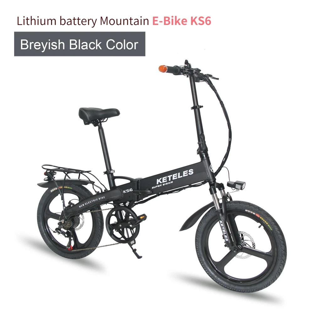 KETELES KS6 integrated wheel folding Electric Bicycle 48V 350W 10AH 20 inch wheel Folding Electric Bike