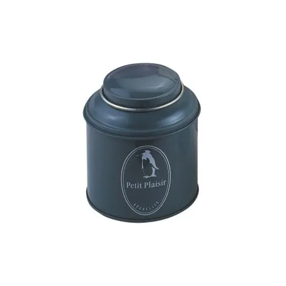 Wholesales small special shape coffee tin box packaging double lid tin canister airtight tea metal tin can supplier