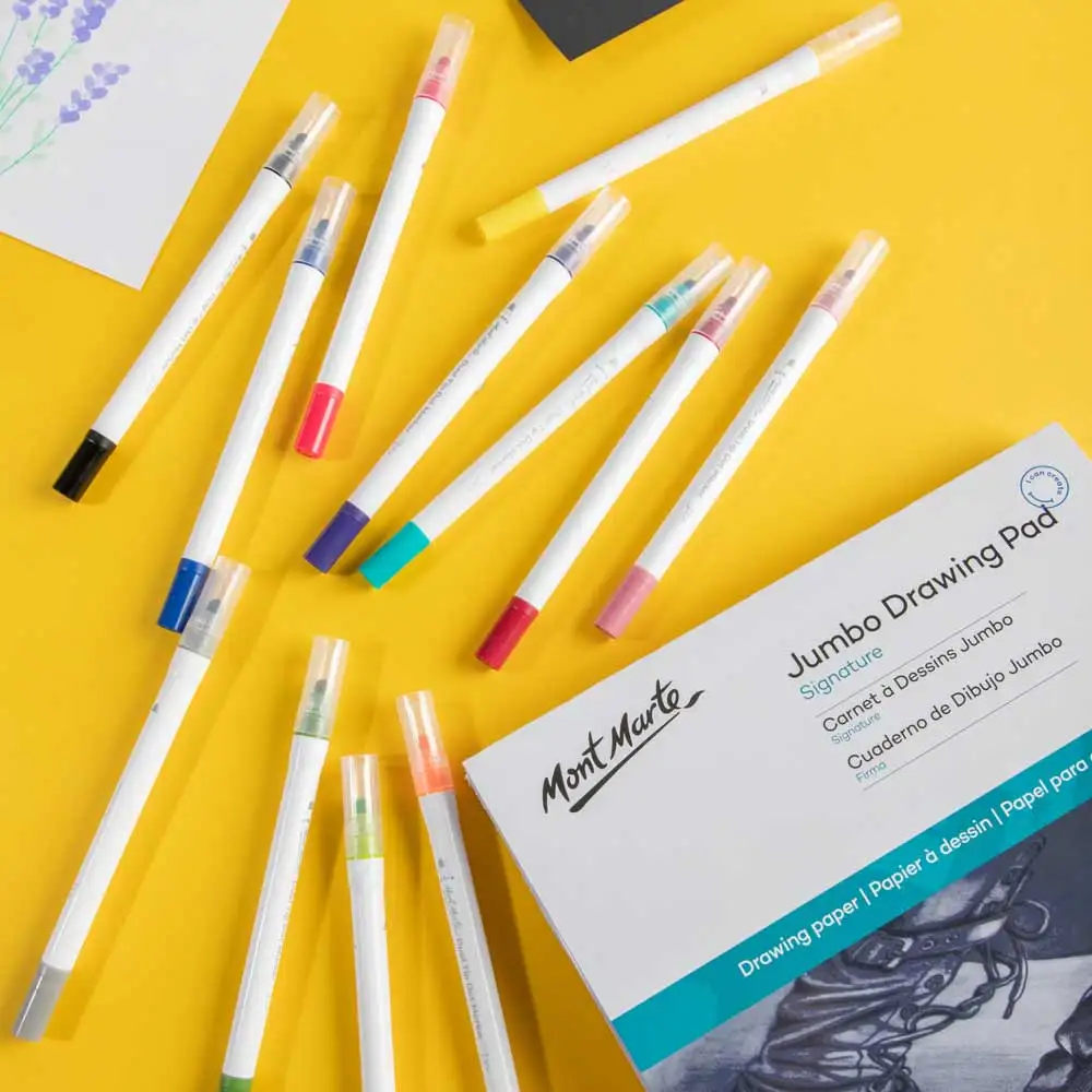 Mont Marte Dot Markers Dual Tip 12pc - Versatile Art Markers