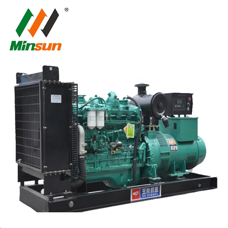 Minsun Open Type Power Generation 150kw Diesel Generator Set Price 150kw Electric Generator With YUCHAI Engine for Sale