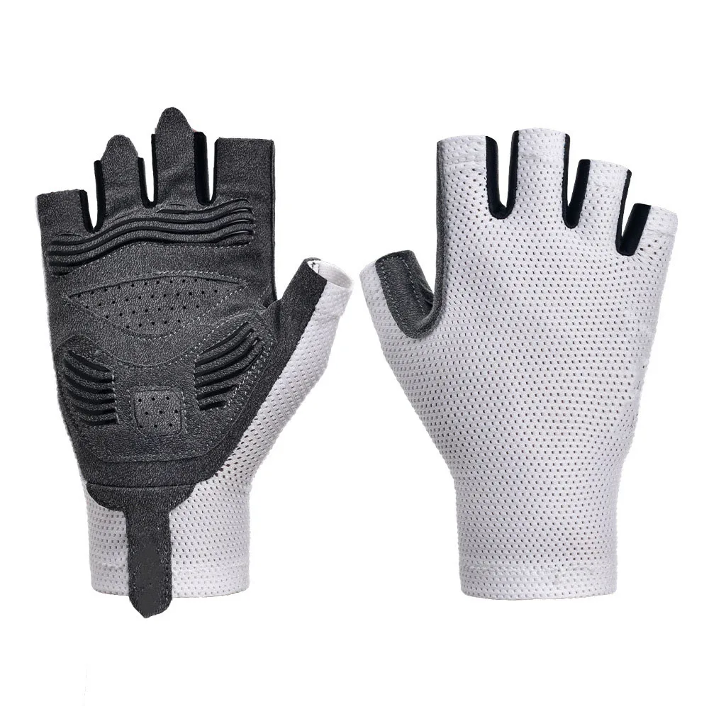Summer Half-Finger Cycling Gloves for Outdoor Sports Breathable Wear-Resistant with Shock Absorption Motorcycle Accessories