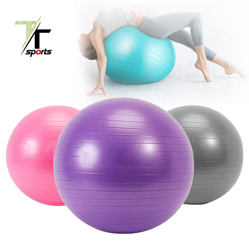 Custom Sized Gym Fitness Balance Exercise Ball Pvc Yoga Ball With Quick Pump