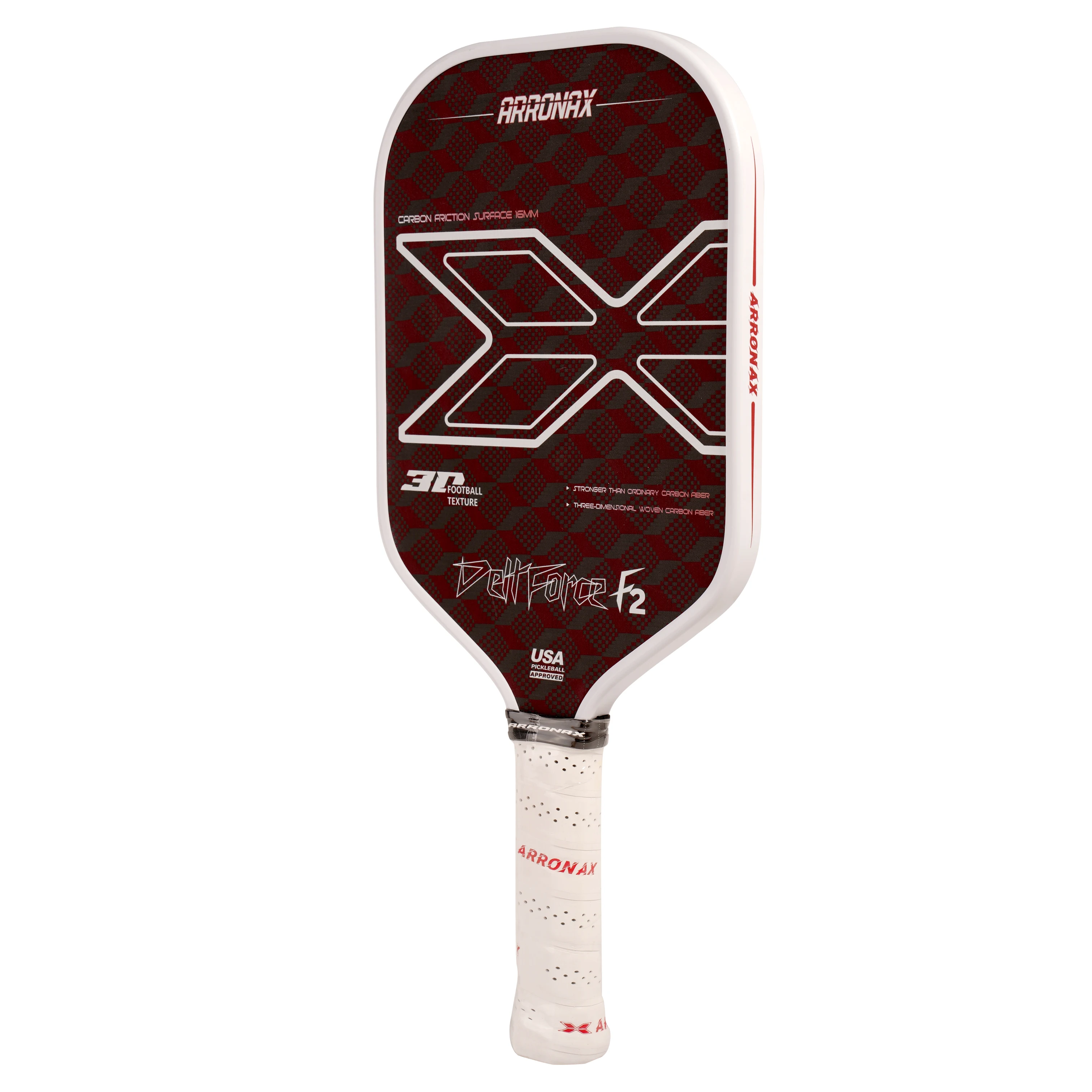 ARRONAX  Professional Factory for Custom Logo 18K Carbon Fiber 3D Fabric USAPA Approved Pickleball Paddle Thermoformed