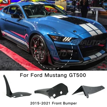 2015-2021 For Ford Mustang GT500 Style Front Bumper Corner Spoiler Winglet Splitters  Matte Balck ABS