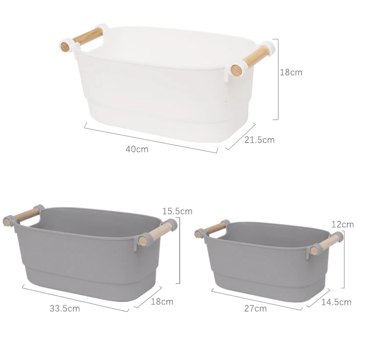 White Stackable Storage Bins Plastic Refrigerator 15l With Handles