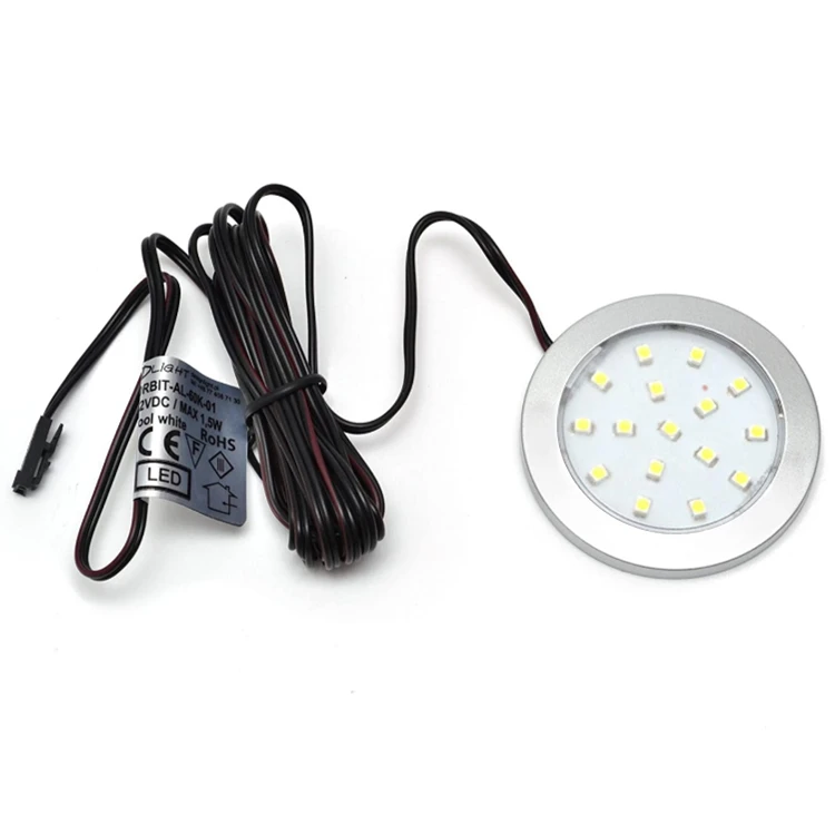 
 2835smd 6000k, оптовая продажа, Светодиодная панель для шкафа, 12 Вольт, круглые светодиодные светильники, используемые кухонные шкафы  