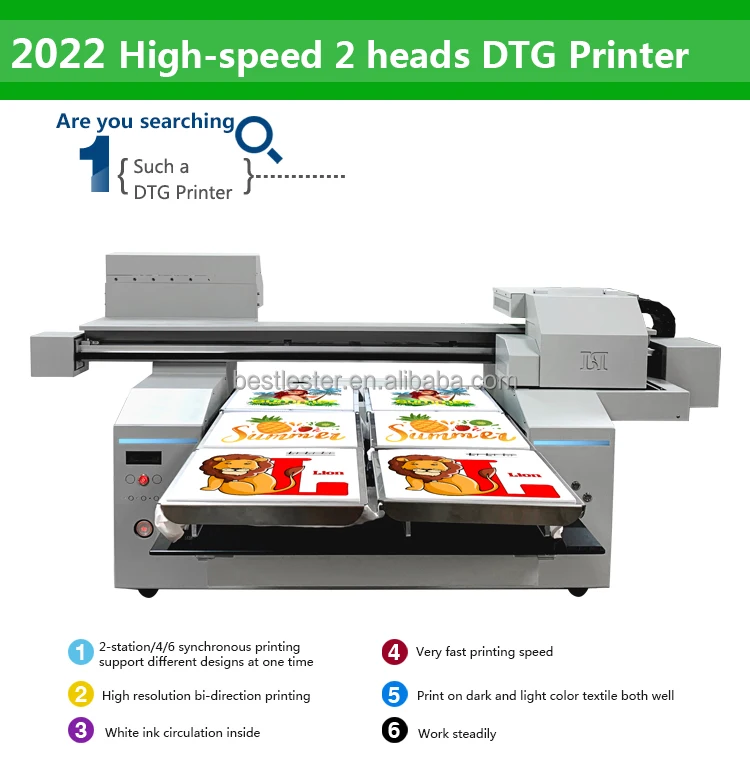A1 A2 6560 Fast Printing Speed 2 or 4 station DTG TSHIRT Printer Machine  Made in China - Lester Printer Machines