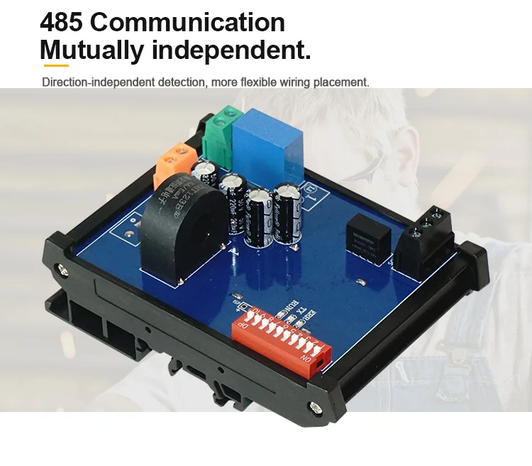 product huaqingjun 1 channel rs485 current voltage detect module high precision transformer 485 communication acquisition module641-8