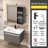 SKU-10-81 cm ceramic basin - grey cabinet