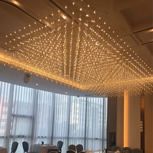 ECOJAS Led Metal Iron Hanging Pendant Light for Bar Hotel Lobby Kitchen Living Room Home Decorative Chandelier Hanging Lamp >= 1