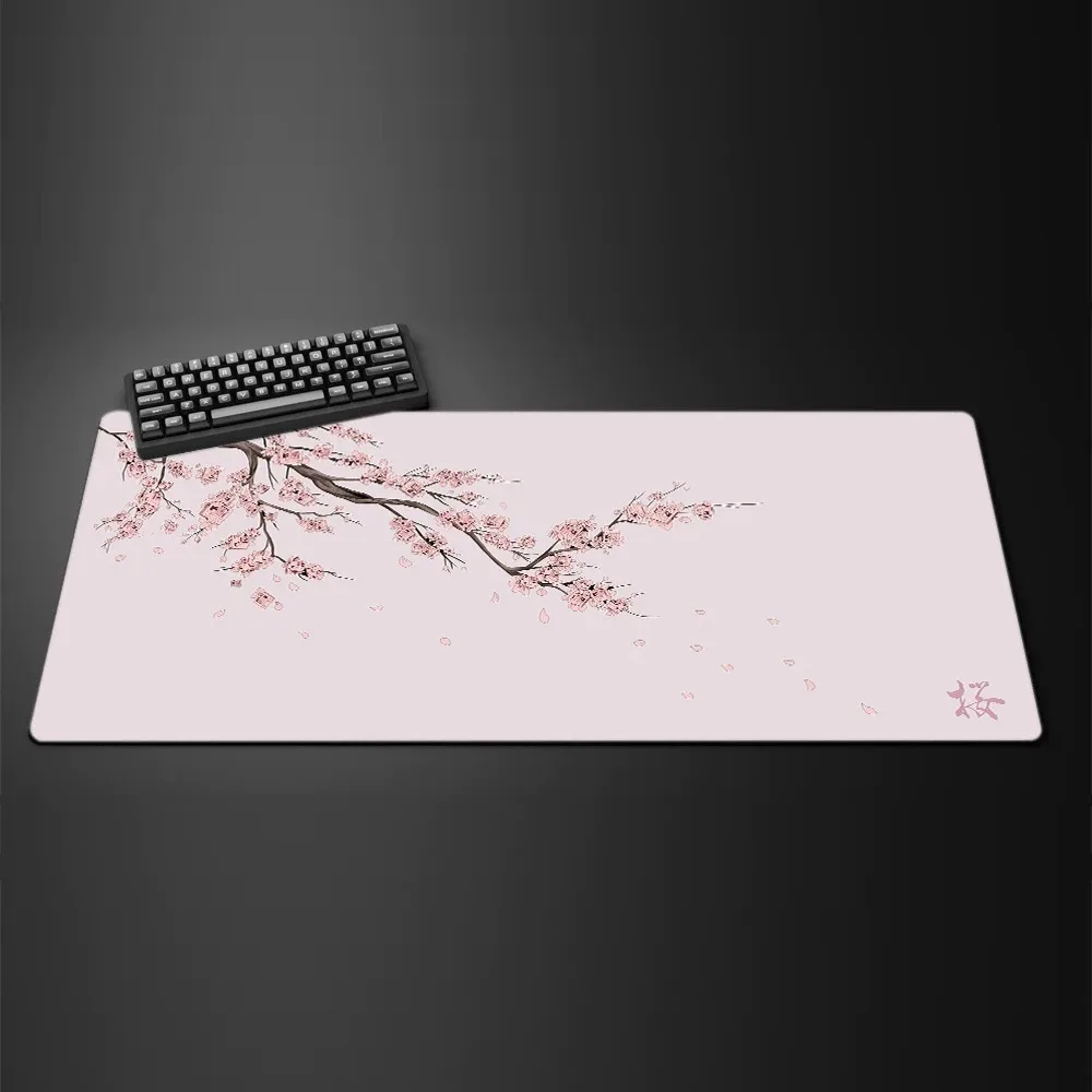 Black Sakura Gaming Mouse Pad Kawaii Purple Desk Mat Large Office Carpet Accessories Che aperçu 3
