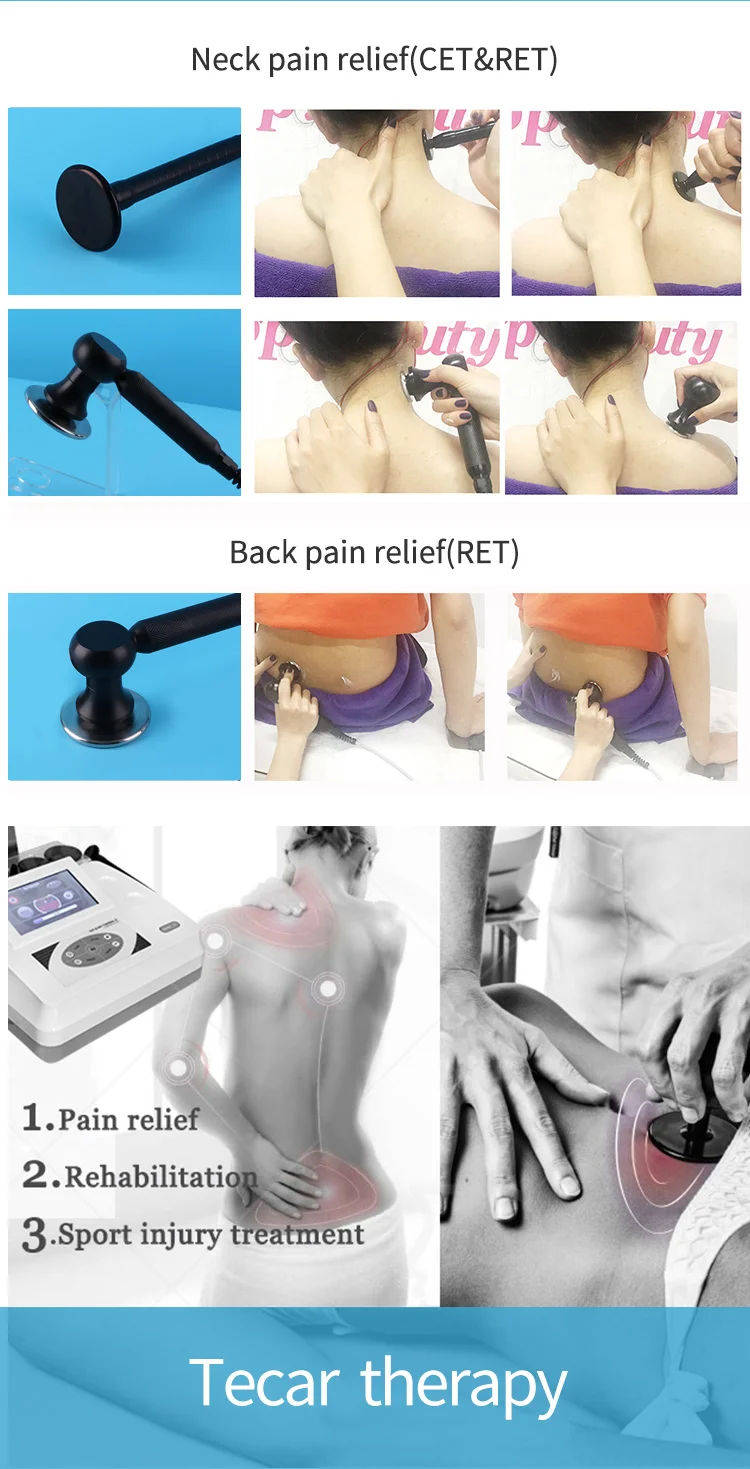 448Khz RF CET RET Physiotherapy Pain Relief System Body Slimming Machine